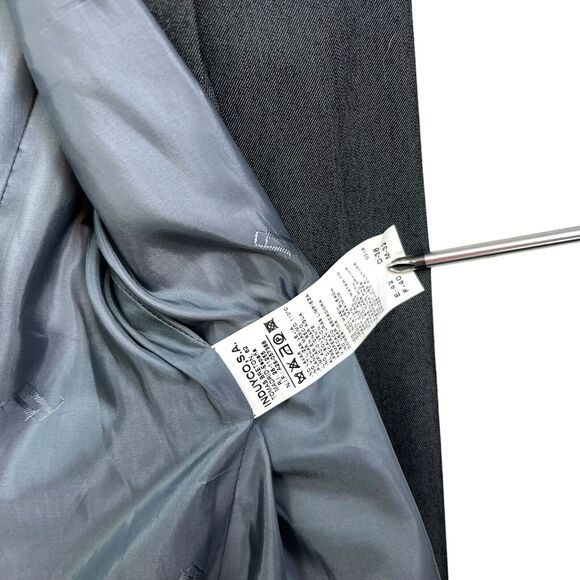 Tintoretto Womens Wool Blazer Single Button Double‎ Vented Lined Gray Size 32 - Picture 4 of 7